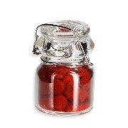 Bocal en verre: conserve tomate rouge miniature 1/12