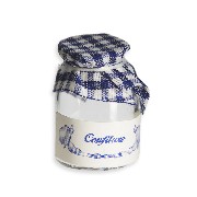 Bocal à confiture en verre vichy bleu miniature 1/12