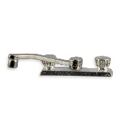 Robinetterie cuisine chromee pour maisons de poupées 1/12