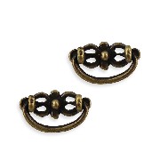 2 poignees de tiroir antiques pour maisons de poupées 1/12