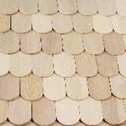 Tuiles arrondies (1000 pcs - 0.6m) pour maisons de poupées 1/12