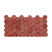 Tomette hexag.terre-cuite 13x13mm, 110pc
