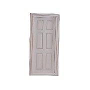 Porte 6 panneaux blanc