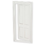 Porte 4 panneaux blanche pour maisons de poupées 1/12