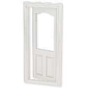 Porte magasin fenêtre blanc pour maisons de poupées 1/12
