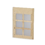 Fausse fenêtre non vernie pour maisons de poupées 1/12