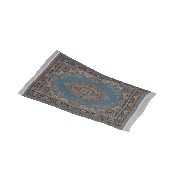 Tapis tissé Persan bleu pour maisons de poupées 1/12