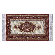 Tapis couloir tissé Persan beige/rouge