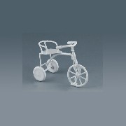 Tricycle metal blanc (fonctionnel)
