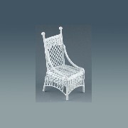 Fauteuil metal blanc meuble miniature 1/12