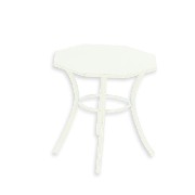 Table octogonale metal blanc