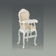 Chaise haute Louis XV blanc (FS)