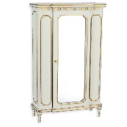 Armoire Louis XVI miroir ivoire or meuble de collection Trianon 1/12
