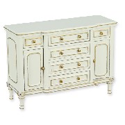 Commode Louis XVI ivoire-or