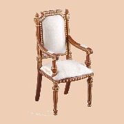 Chaise accoudL.XVI noyer-or doss droit