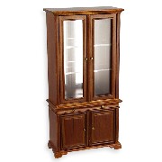 Vitrine Louis Pilippe noyer meuble de collection Trianon 1/12