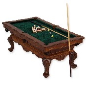 Billard avec boules noyer