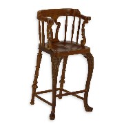 Chaise haute de bar noyer meuble de collection Trianon 1/12