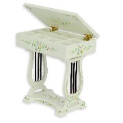 Table a ouvrages ivoire fleurs