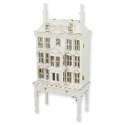 Maison de poupee av table blanc meuble de collection Trianon 1/12