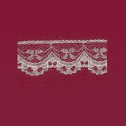 Rideau Dentelle écru 50cm pour maisons de poupées 1/12