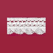 Rideau dentelle ruban satin blanc pour maisons de poupées 1/12