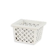 Caisse bois ajouree, blanc miniature 1/12