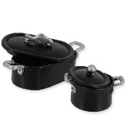 Set poissonnier et casserole Noirs