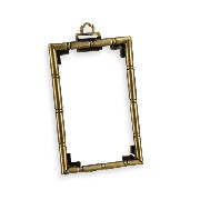 Cadre laiton bamboo patiné miniature 1/12