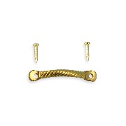 Poignee de tiroir dorée avec clous pour maisons de poupées 1/12