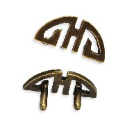 Paire de poignees tiroir demi rond chin pour maisons de poupées 1/12