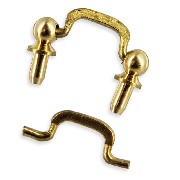 Set poignee tiroir laiton dore pour maisons de poupées 1/12