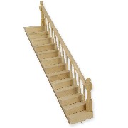 Escalier rampe à droite, non verni