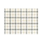 Papier peint imprimé quadrillé vert pour maisons de poupées 1/12