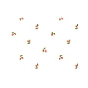 Papier peint imprimé petites cerises fond beige