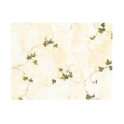 Papier peint imprimé beige fleurs bleues