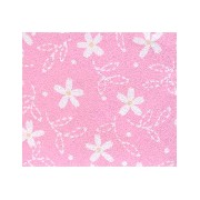 Véritable Papier peint fleuri rose pour maisons de poupées 1/12