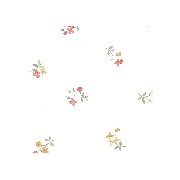 Véritable Papier peint Fleurs rouges pour maisons de poupées 1/12