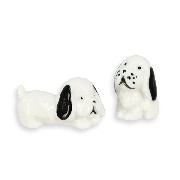 Chien porcelaine noir et blanc (divers modèles) 1/12