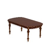 Table Louis XVI rectangulaire merisier or