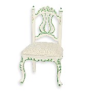 Chaise enfant Louis XV ivoire-fleurs meuble de collection Trianon 1/12