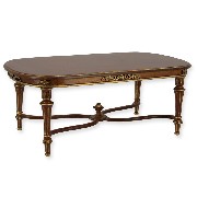 Table ovale Louis XVI noyer-or