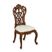 Chaise scupltee 2e Empire noyer
