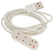 Cable USB-3V avec triplette pour maisons de poupées 1/12
