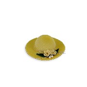 Chapeau avec 2 fleurs jaunes