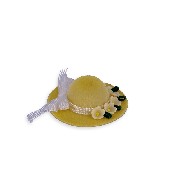 Chapeau avec 5 fleurs et ruban