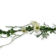 Guirlande de fleurs blanches 90cm