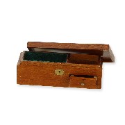 Boîte de rangement merisier