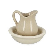 Pichet et vasque blanc miniature 1/12