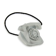 Téléphone blanc miniature 1/12